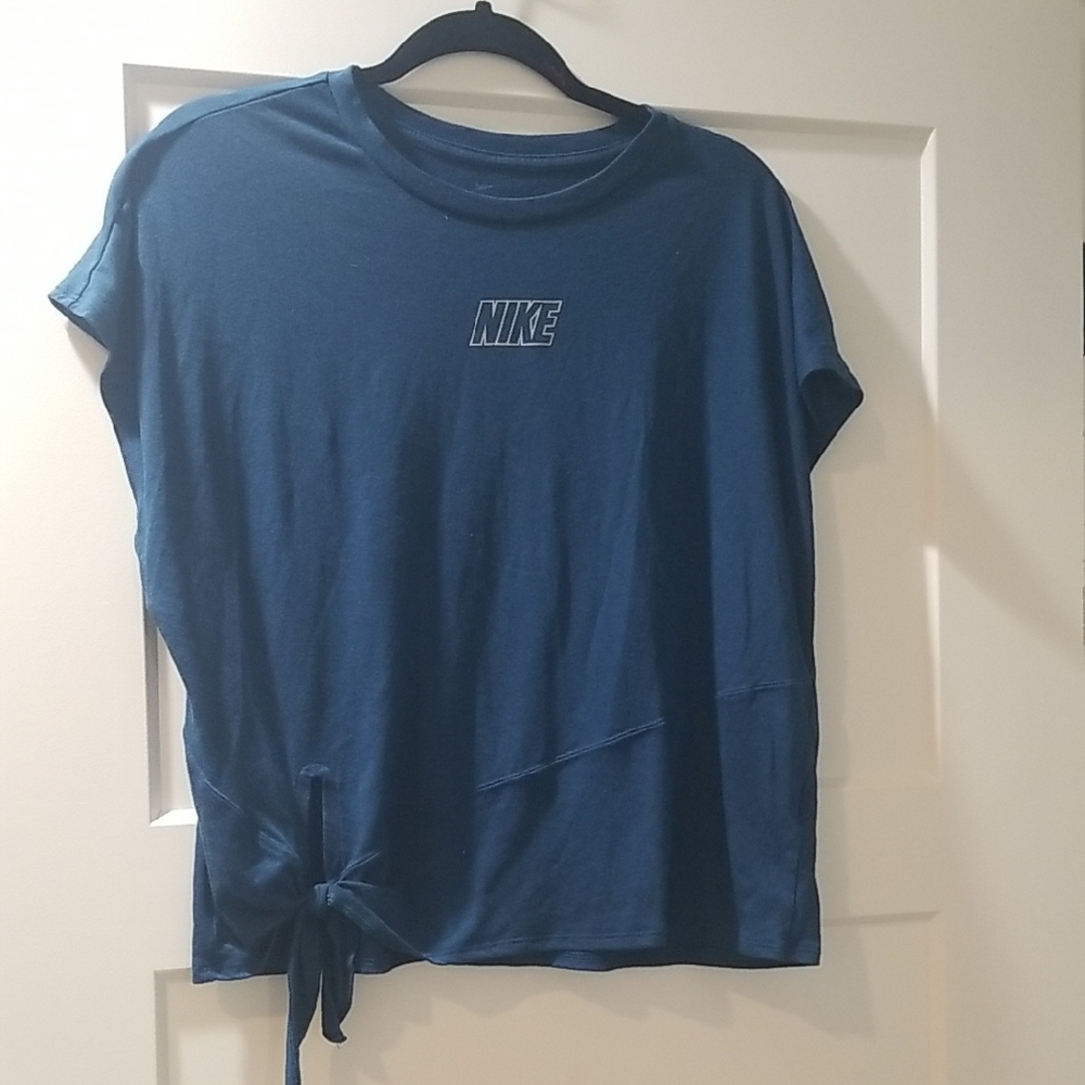 Nike Dark Blue Tie-Front Tee